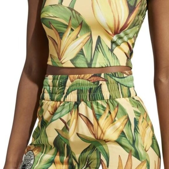 Farm Rio x Adidas Training Shorts Women’s Size Small Floral Graphic Print JD6278 - Picture 5 of 8